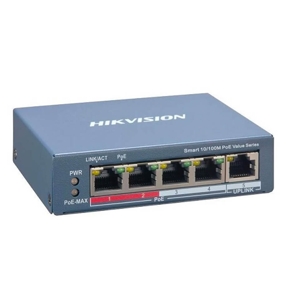 4-Port FE Smart PoE Switch HIKVISION DS-3E1105P-EI/M